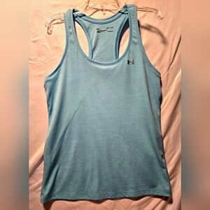 Under Armour Women's Light Blue Tank Top Heat Gear